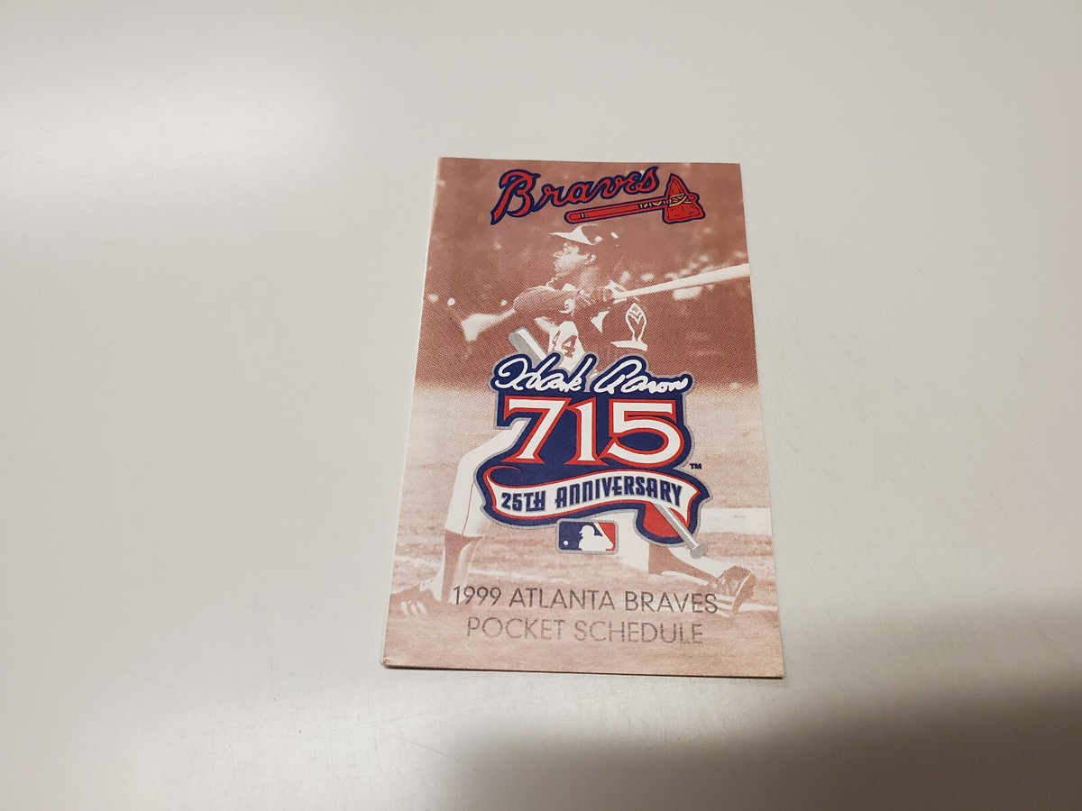 js15-atlanta-braves-1999-mlb-baseball-pocket-schedule-coca-cola-circle-k-ebay