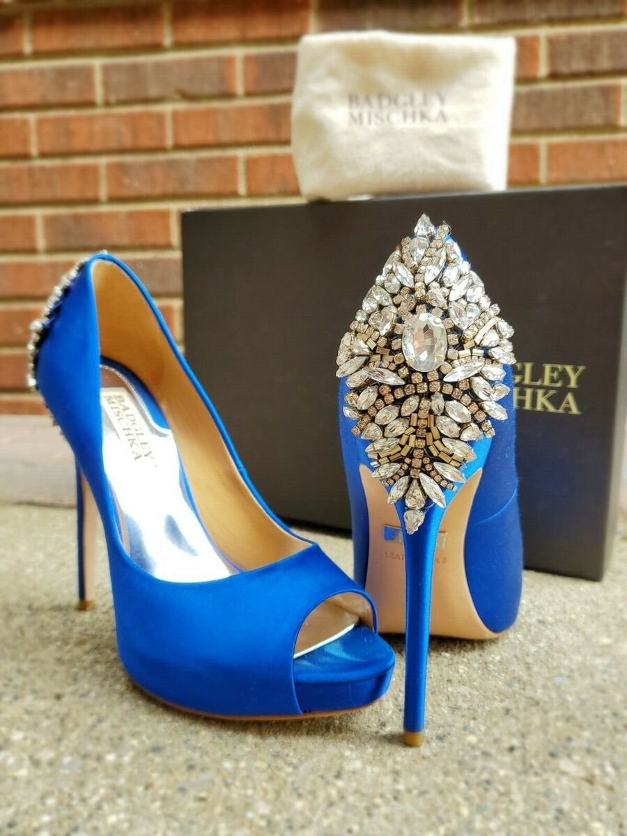 Badgley Mischka Kiara Embellished Peep-Toe Evening Pumps | eBay Badgley Mischka Kiara Embellished Peep-Toe Evening Pumps | eBay