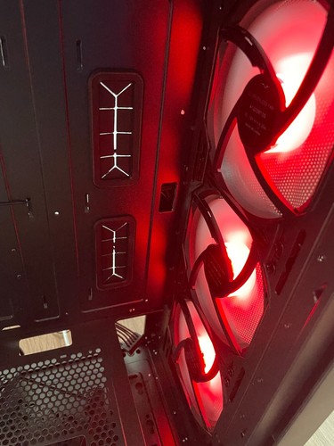 Black Mid Tower Gaming Computer Case, 4 X Fan Pre-Installed SIZE:7.5 x19x15 #09B - Afbeelding 9 van 12