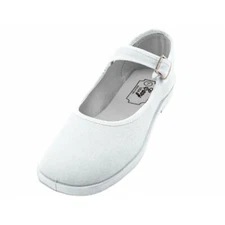 Mary Jane Ballet Cotton Canvas Yoga Shoes-Made In China-White