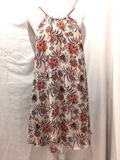 NWT BB Dakota Halter Floral Chiffon Lined Shift/Tank Dress Womens Sz: Small