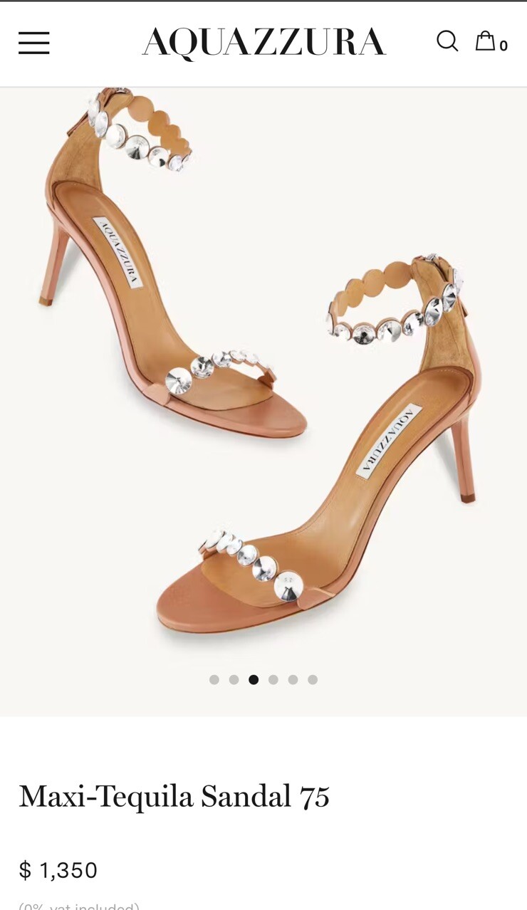 $1350 Aquazzura Tequila Maxi 75 Heeled Sandals Size 41 image 4