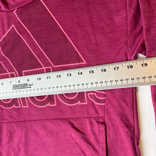 Adidas Girl’s Long Sleeve Hoodie size XL (16), Berried Pink, with Hand Warmer - Picture 3 of 10