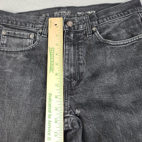 Y2K Urban Pipeline Jeans Mens 32x32 Black Straight Slim Fit Modern Denim Grunge - Picture 5 of 13