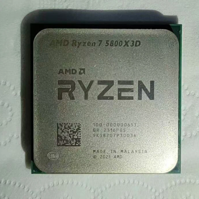 AMD Ryzen 7 5800X3D 8-core 16-thread 3.4-4.5Ghz 3-level cache 96MB CPU processor - Image 2 of 4