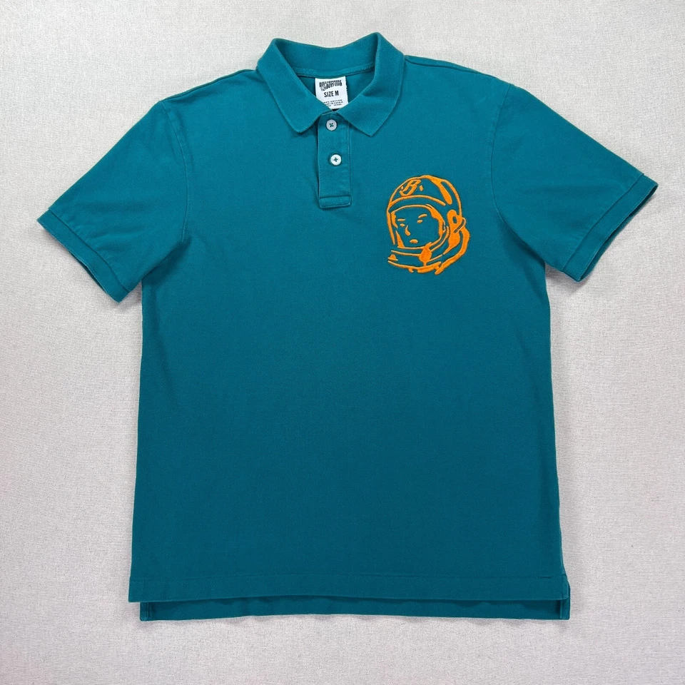 Polo Billionaire Boys Club Para Hombre M Azul Bordado Logo Astronauta Y2K Foto 2 de 4