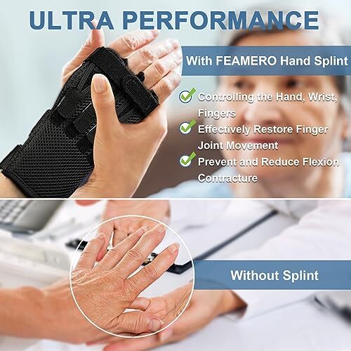 Radialnervenlähmung Schiene, verstellbare Fingerverlängerungsklammer, Lift Elastic - Bild 5 von 7