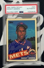 1985 Topps Tiffany Dwight Doc Gooden Signed PSA Autographed Auto #620 Rookie RC
