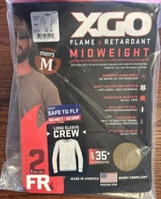 XGO  Flame Retardant Shirt - 2F11A - 499 Tan -Men’s Medium - Long Sleeve Crew