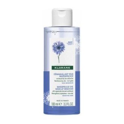 Klorane Waterproof Eye Make-Up Remover With Organically Farmed Cornflower, 3.3-o