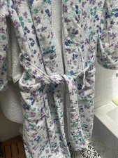 D. Porthault France New Bath Robe L Women 100% Terry Cotton Heavy