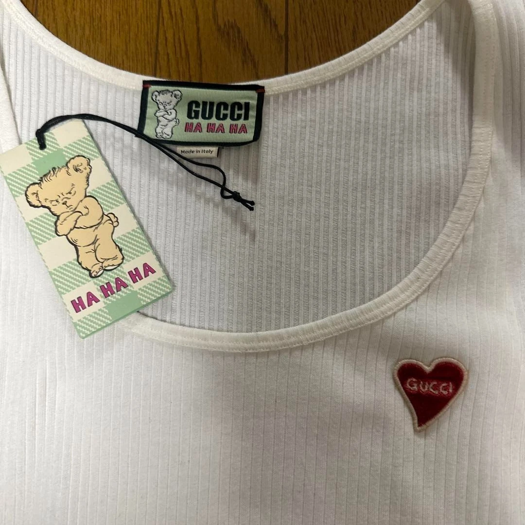 Canotta GUCCI Michele epoca bianca a costine taglia S mai usata