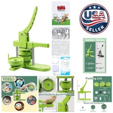 75mm Button Maker Machine Kit - DIY Press with 100 Button Parts  Circle Cutter