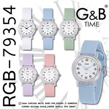 G&B Slim Ultra-Thin Unisex Quartz Watch Plastic Strap Minimalist 30m New