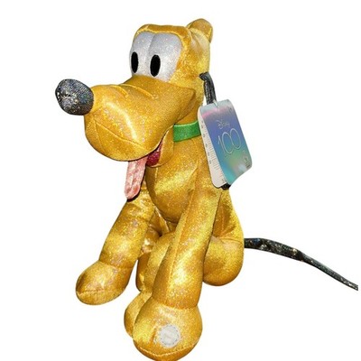 Disney Pluto Glitzer-Plüschtier (30 cm) mit Sound   Disney 100 Edition