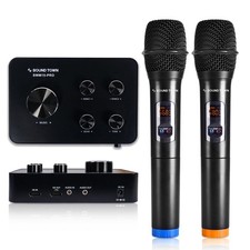 Wireless Microphone Karaoke Mixer System with HD Audio Return Channel, Optica...