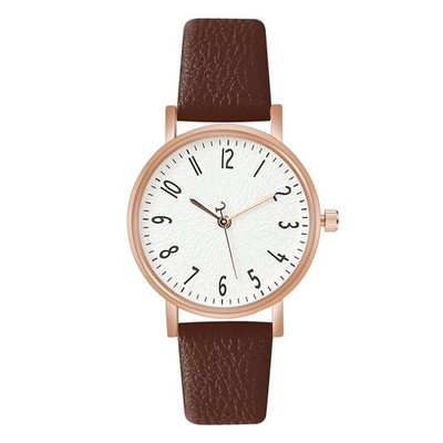 Damen Leder Quarzuhr Lederarmband Damenuhren Analog Quarz