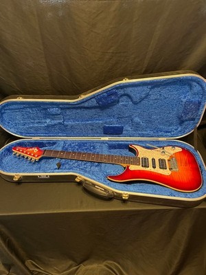 2007 Vigier Excalibur H/S/H Guitar Cherry Burst Flame Top W/OHSC