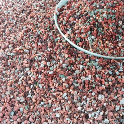 Mezcla de guijarros de roca volcánica hortícola, piedra pómez y tierra macetas.