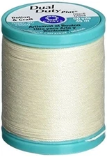 Coats Dual Duty Plus Button & Carpet Thread 50yd-Cream