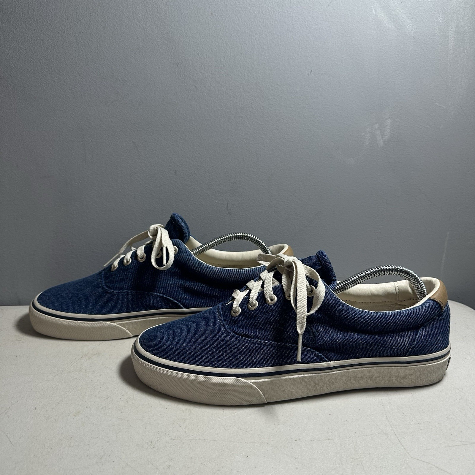 Polo Ralph Lauren Uomo Keaton Pony Sneaker Denim Lavato Taglia US 10 5