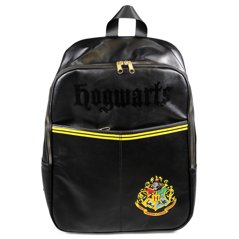 Harry Potter Rucksack with Hogwarts Crest in Black with Straps and Carry Handle