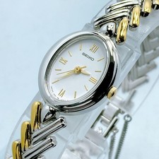  A3Y Seiko Vintage 1221-5930 Oval Case Combo Band Dress Ladies Watch 485 