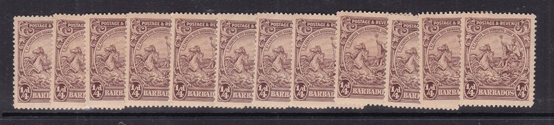 BARBADOS ^^^^^1925  sc#165  x12  MNH  CLASSICS    @  dco4992barba