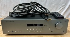 Cambridge Audio AXR85 FM/AM Bluetooth Stereo Receiver + Remote Speaker RCA Wires