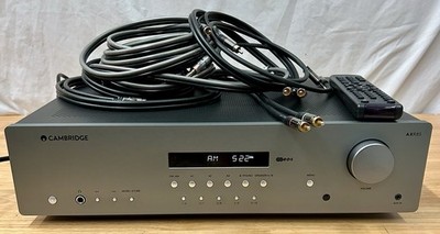 Cambridge Audio AXR85 FM/AM Bluetooth Stereo Receiver + Remote Speaker RCA Wires
