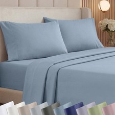 Image of California Design Den King Sheets Set 1000 Thread Count Sateen, Thick and Na...