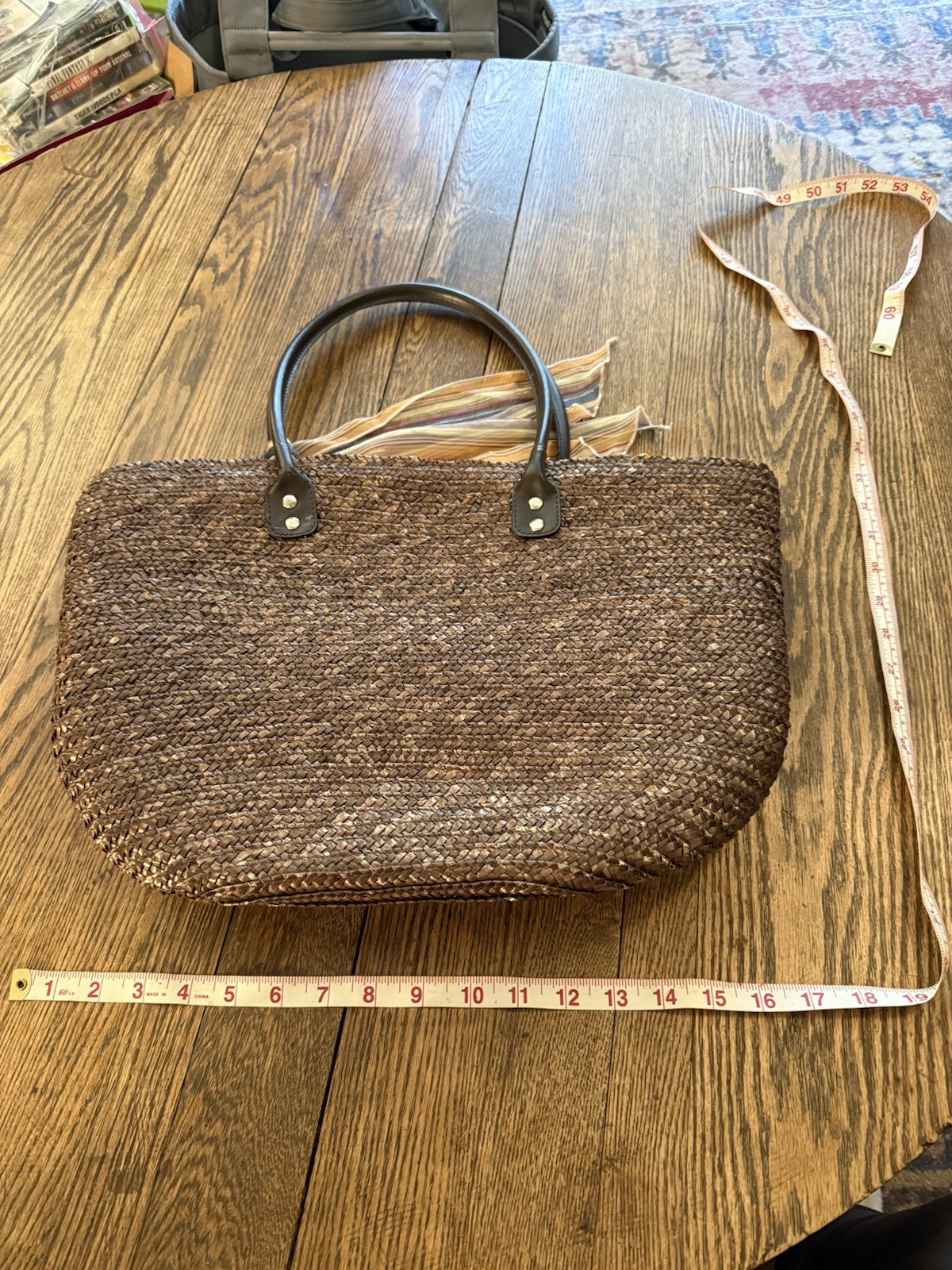 Brown Straw Handbag - image 2