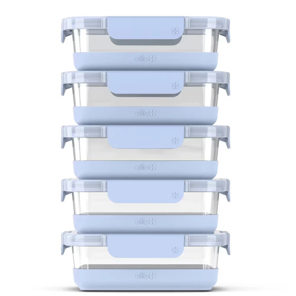 Ello Duraglass Refresh 10pc (set of 5) Glass Meal Prep Food Storage