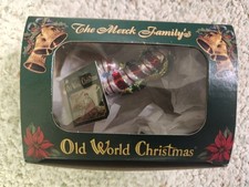 Vintage Merck Family’s Old World Christmas Glass Jingle Bell Candy Cane Ornament