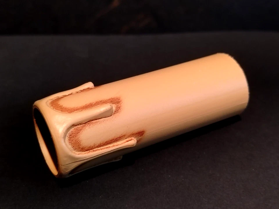 (5 шт.) КОРПУС КРЫШКИ ДЕРЖАТЕЛЯ ЛАМПЫ, ИСКУССТВЕННАЯ СВЕЧА, H 85 мм, ПЛАСТИК ЦВЕТА СЛОНОВОЙ КОСТИ - Изображение 3 из 4