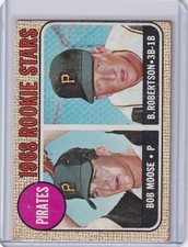 1968 Topps Baseball #36 Pirates Rookies - Bob Moose / Bob Robertson RC