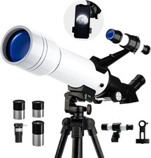 Telescope, 70mm Aperture Portable Refractor Telescopes for Astronomy Beginner...