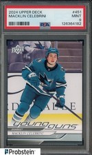 2023 Upper Deck Hockey Young Guns #451 Macklin Celebrini RC Rookie PSA 9