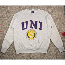 Vintage JanSport University of Northern Iowa UNI Sweatshirt Gray Medium USA Made