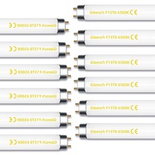 12 PCS 15W 18 Inch T8 Linear Fluorescent Light Tube F15T8 G13 6500K Daylight