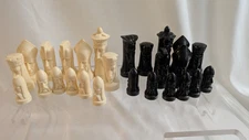Vtg Chess Peter Ganine Gothic Sculptured 1957 Replacement  Incomplete Set 26 pc