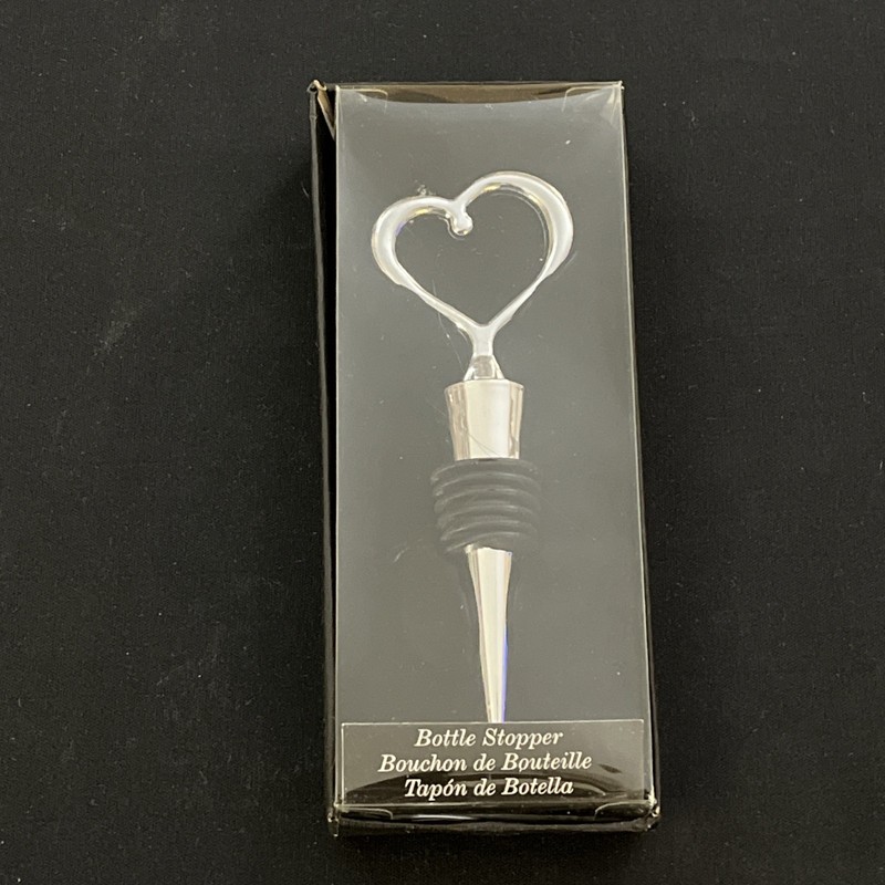 Kate Aspen Heart Shaped Chrome Bottle Stopper Bouchon de Bouteille 2011