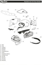 ARAI Diffuseur de remplacement pour casque intégral TYPE-10 SZ-RAM-4