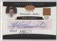 2004 Leaf Certified Cuts Blue Materials 10/10 Mike Schmidt #CC-46 Auto HOF 7xr