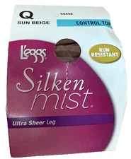 L'eggs Women's Ultra Sheer Leg Control Top Size Q Pantyhose