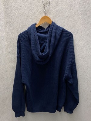 STUSSY / Cotton Knit Hood/パーカー/L/コットン/NVY/無地/117138 STUSSY Cotton Knit Hood/Parka/L/Cotton/NVY/Plain/117138 Used | eBay