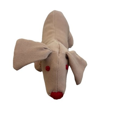 Baby Gap Dog Plush Dachshund Tan Suede 2002 VTG Rare Red Nose Wiener Puppy 9 