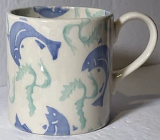 Emma Bridgewater Dolphins & Seaweeds Cup Mug Made In England 