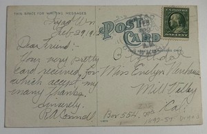 1912 Postcard - Dryad Washington Postmark - Dead Post Office