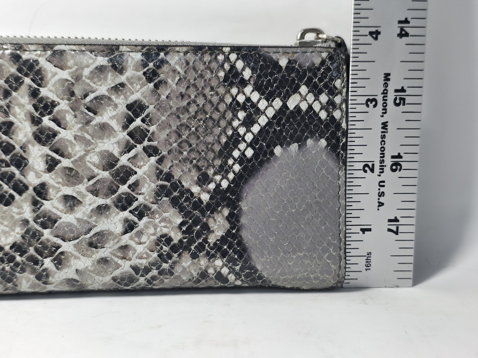 Coach Julia OP Art Embossed Python Print Zip Arou… - image 19